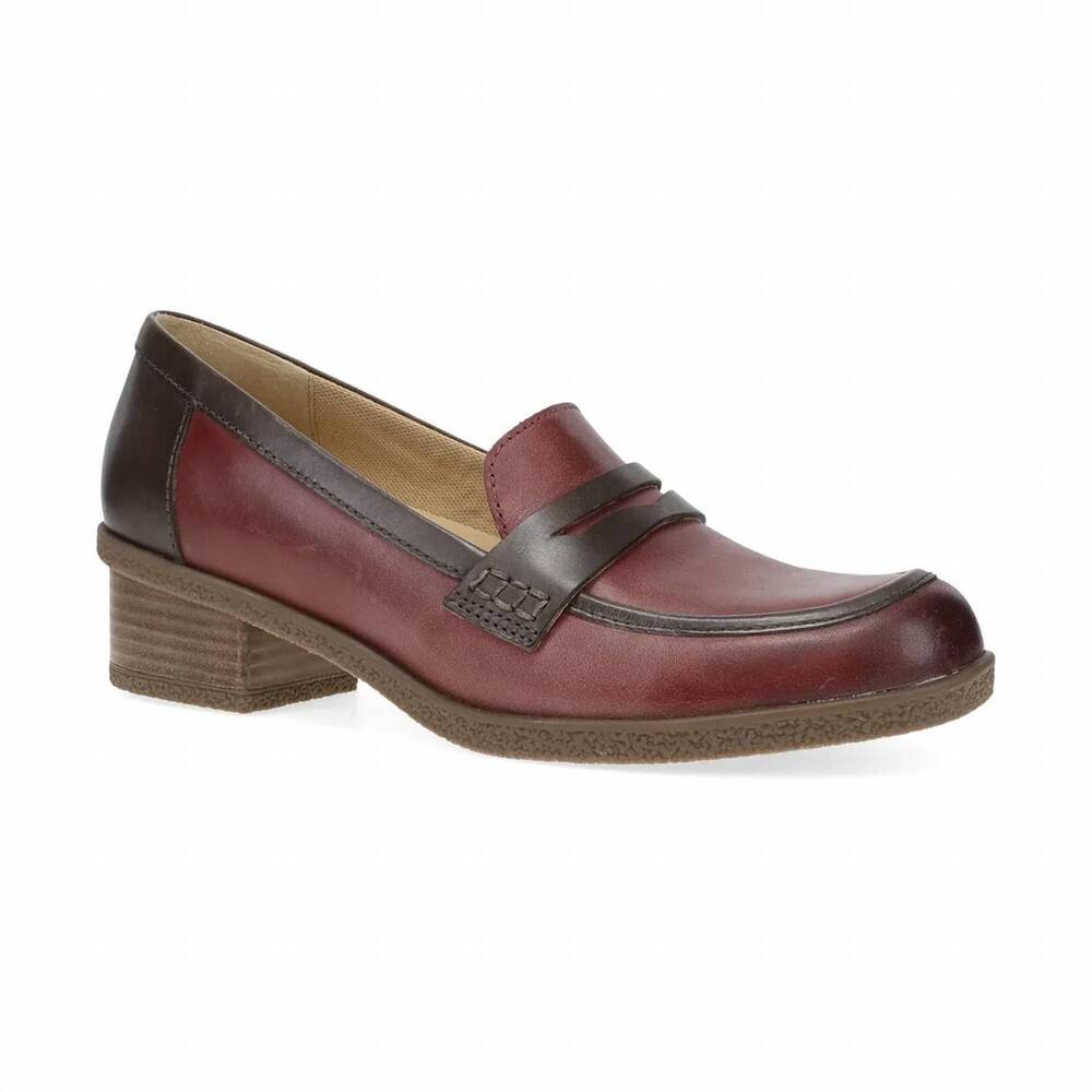 NEW DANSKO women's danica waterproof penny loafers in plum chocolate